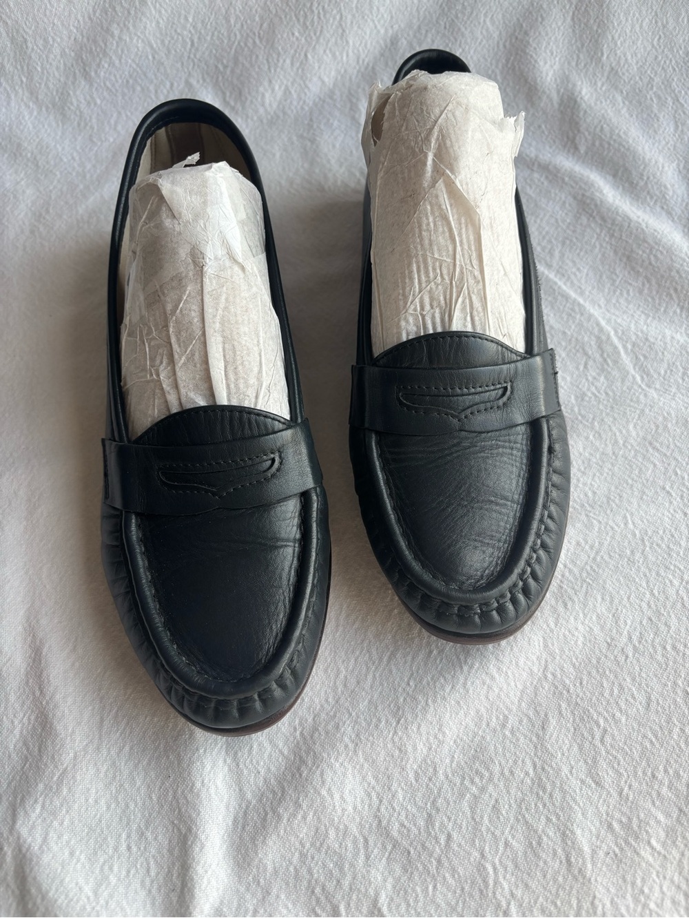 SAS Navy blue Leather Comfort Loafers Made in USA | Cushioned Walking Shoes